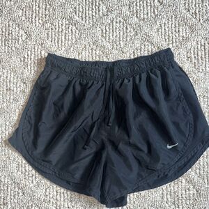 Nike Dri Fit Tempo Womens Large Black Lined Running Shorts EUC